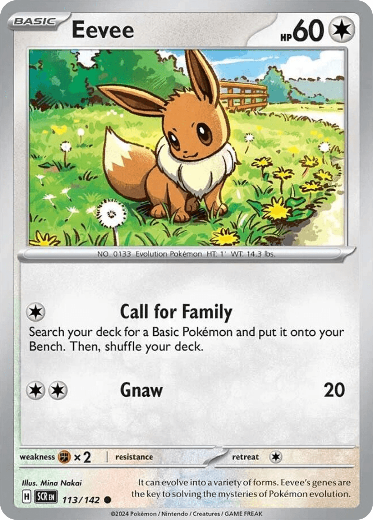 Eevee, carta 113 de Stellar Crown