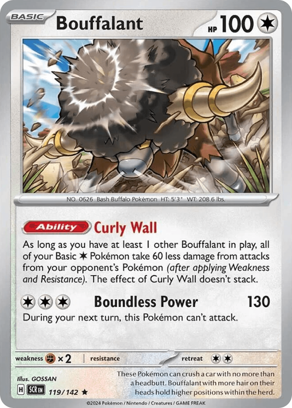 Bouffalant, carta 119 de Stellar Crown