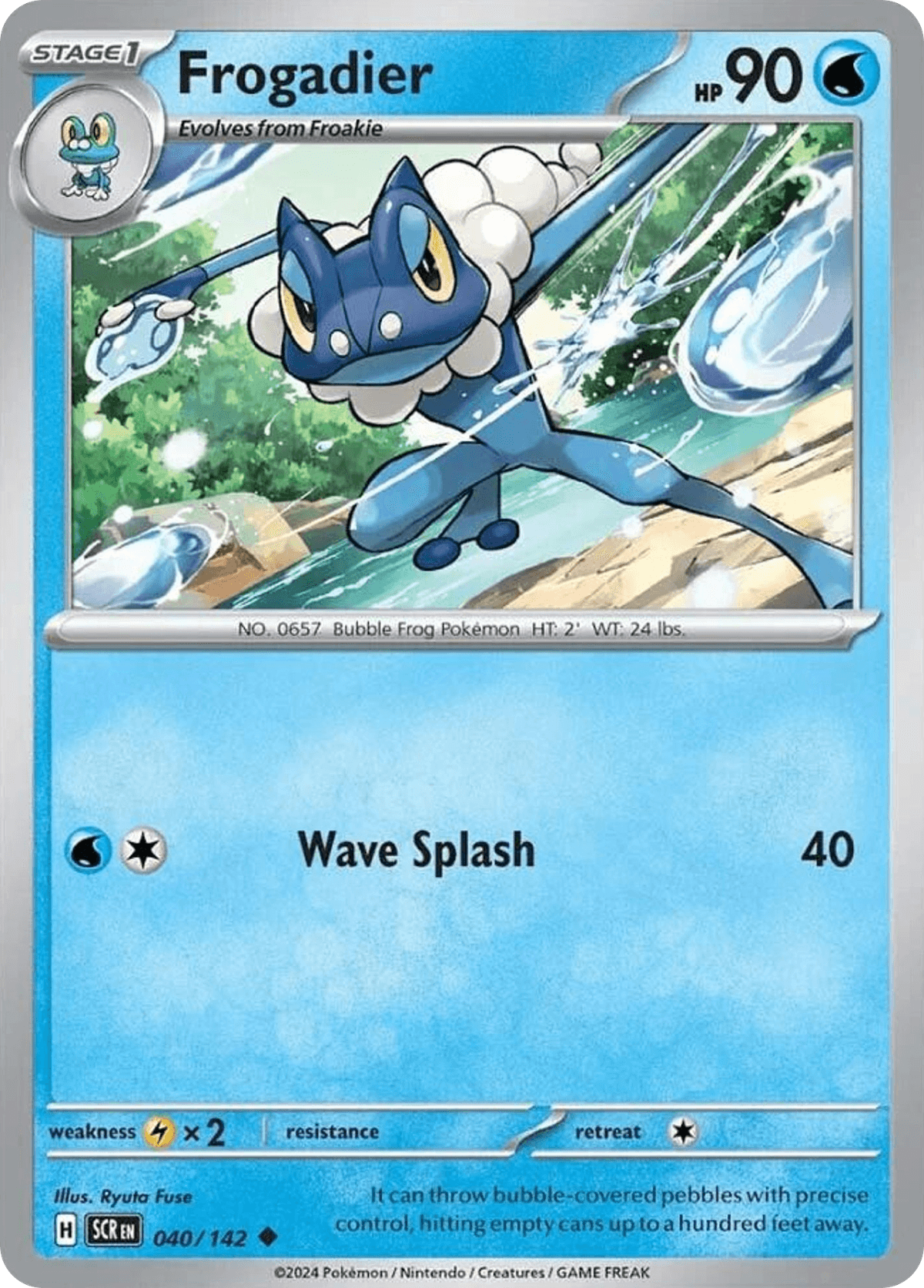 Frogadier, carta 040 de Stellar Crown