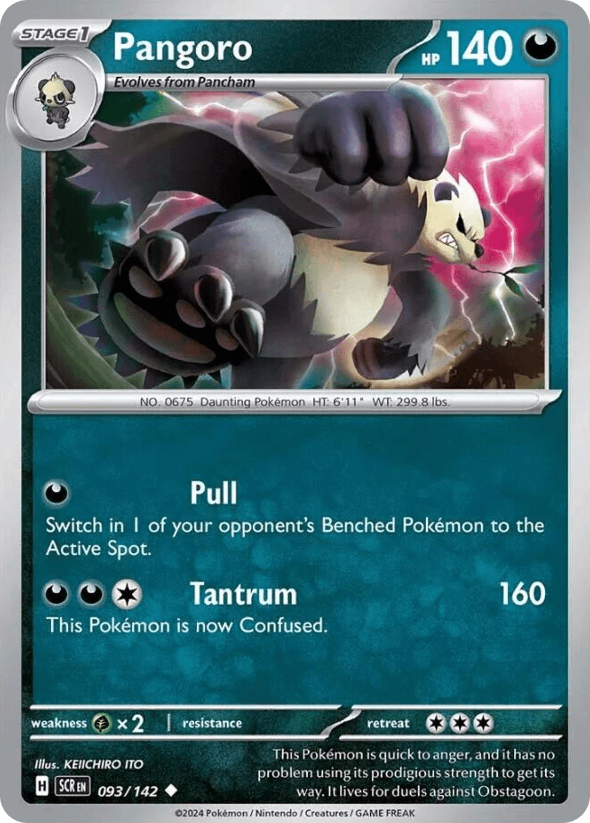 Pangoro, carta 093 de Stellar Crown