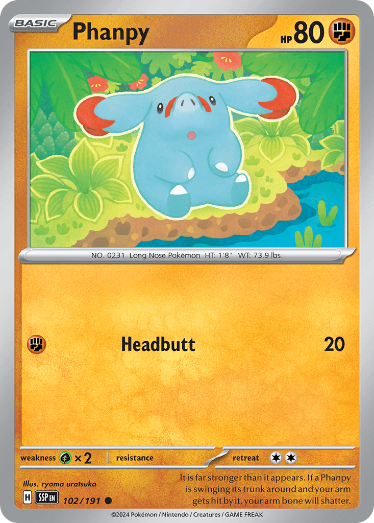 Phanpy, carta 102 de Surging Sparks