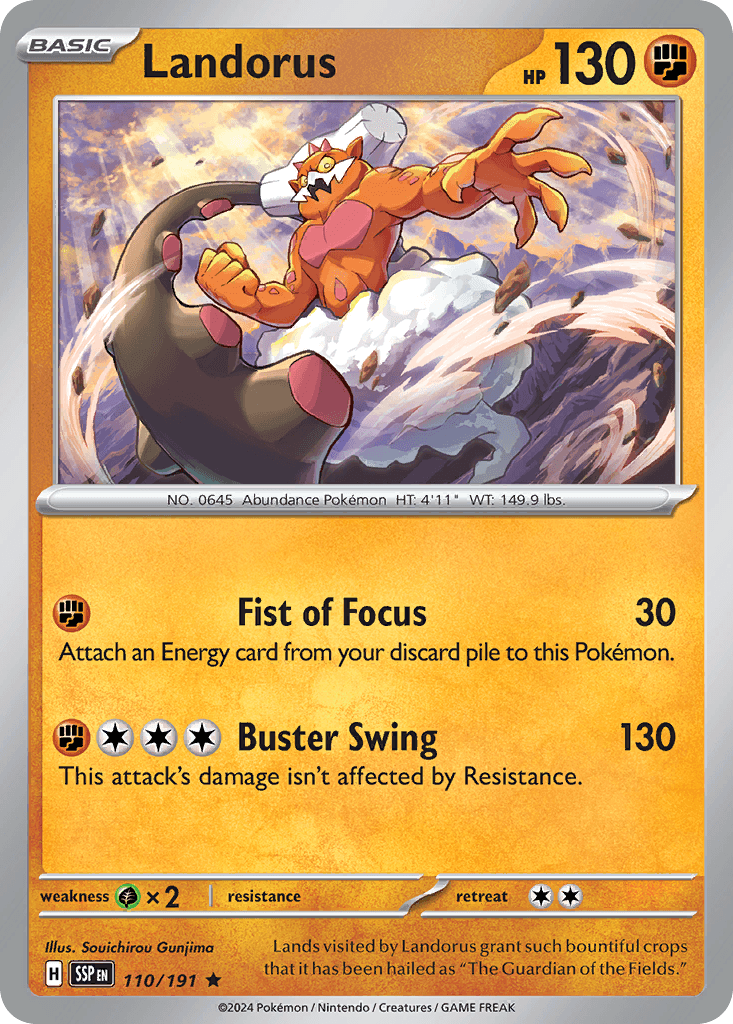 Landorus, carta 110 de Surging Sparks