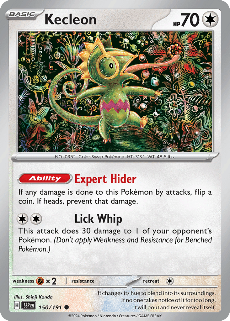 Kecleon, carta 150 de Surging Sparks