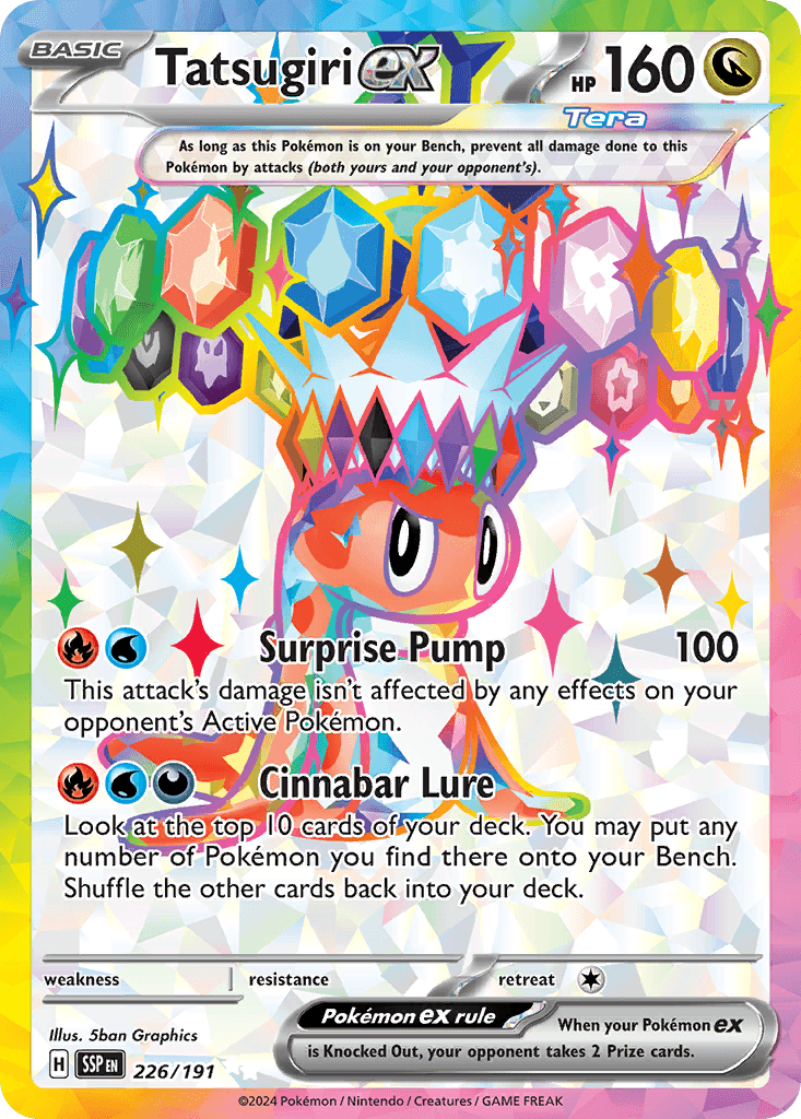 Tatsugiri ex, carta 226 de Surging Sparks
