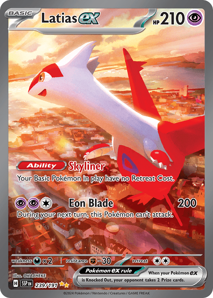 Latias ex, carta 239 de Surging Sparks