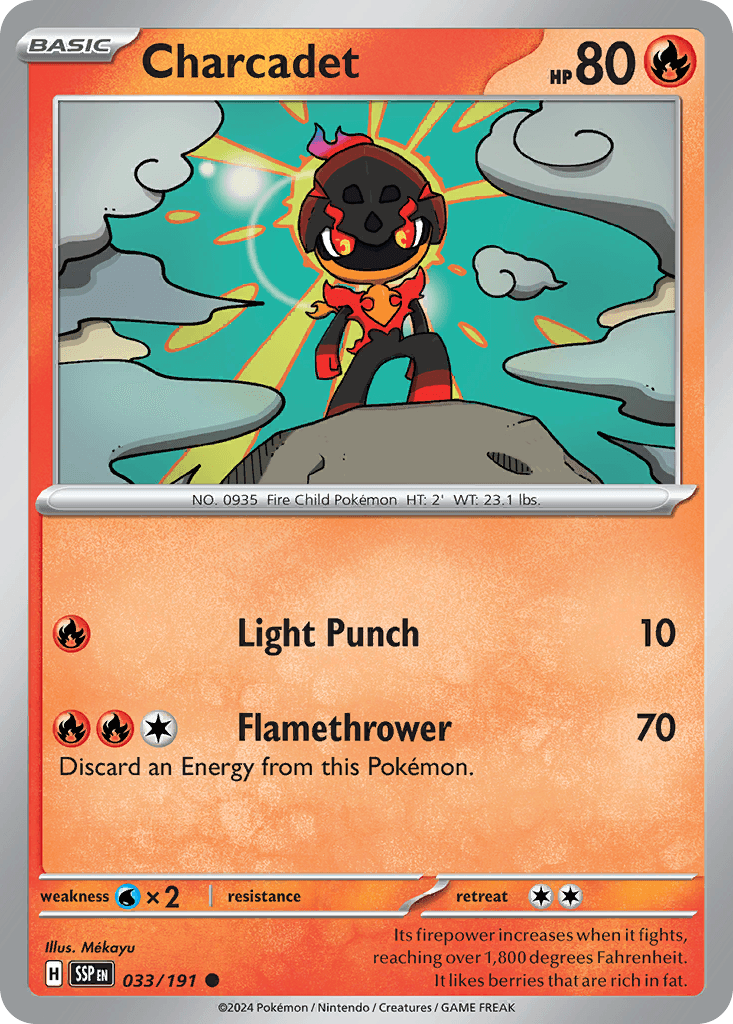 Charcadet, carta 033 de Surging Sparks