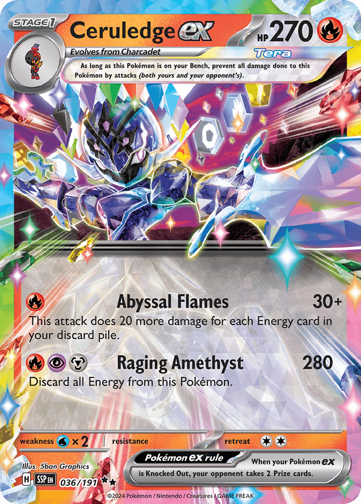 Ceruledge ex, carta 036 de Surging Sparks