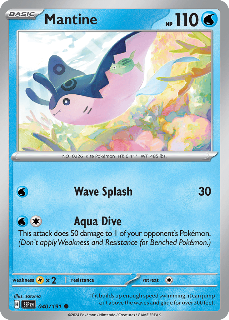 Mantine, carta 040 de Surging Sparks