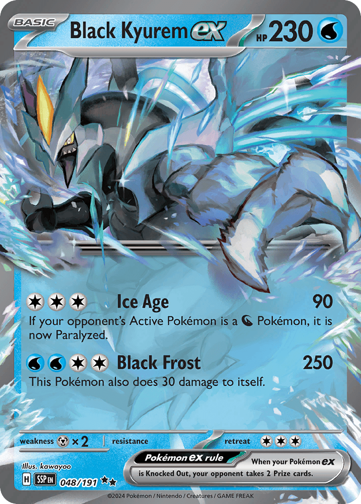 Black Kyurem ex, carta 048 de Surging Sparks