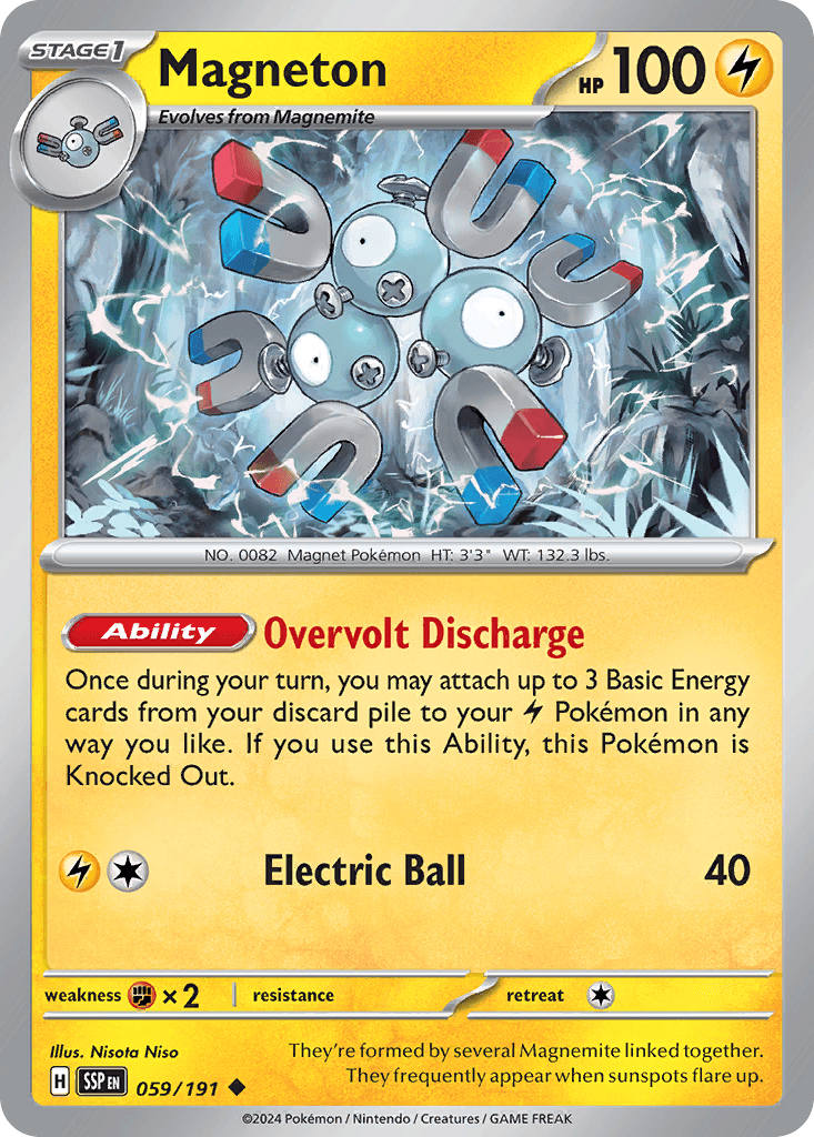 Magneton, carta 059 de Surging Sparks