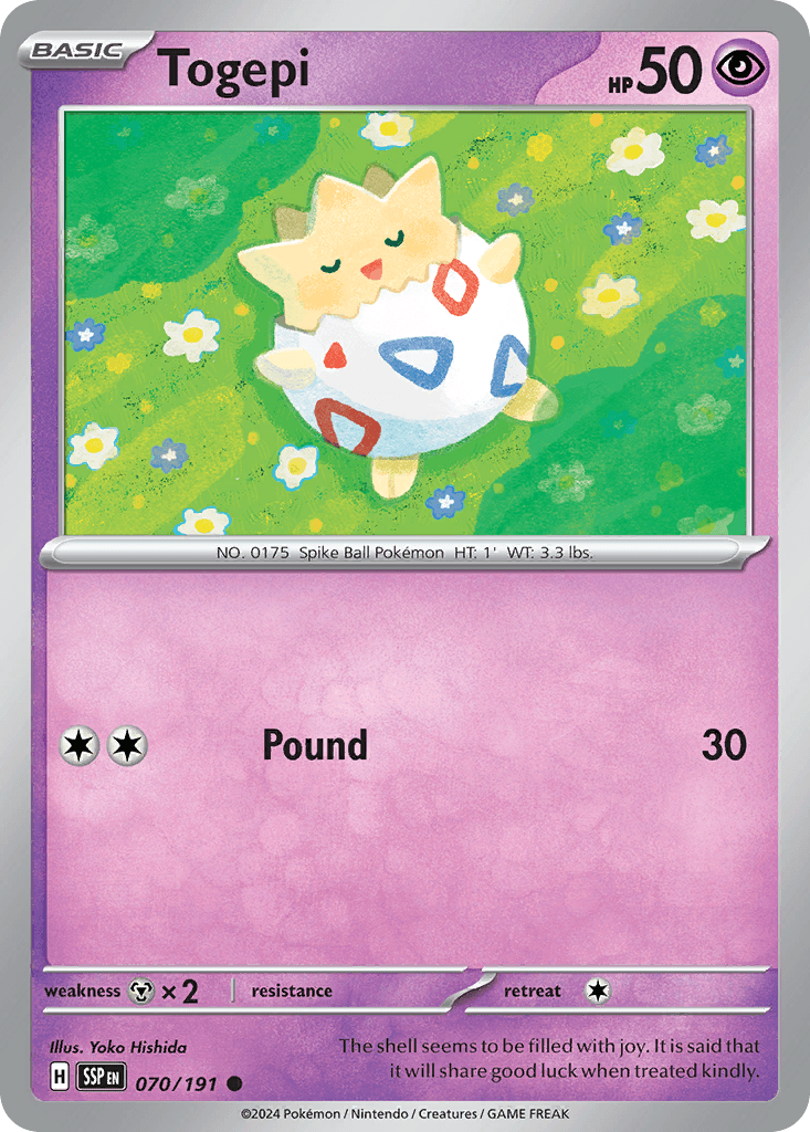 Togepi, carta 070 de Surging Sparks