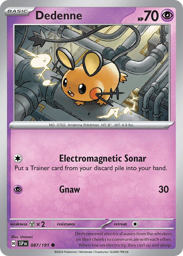 Dedenne, carta 087 de Surging Sparks