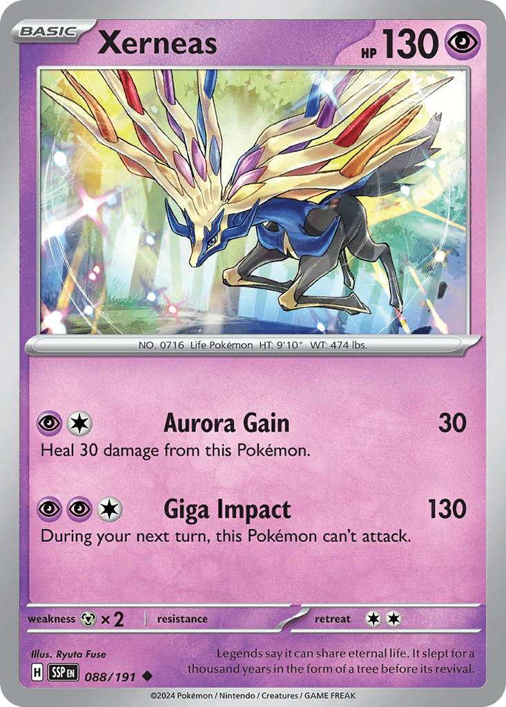 Xerneas, carta 088 de Surging Sparks