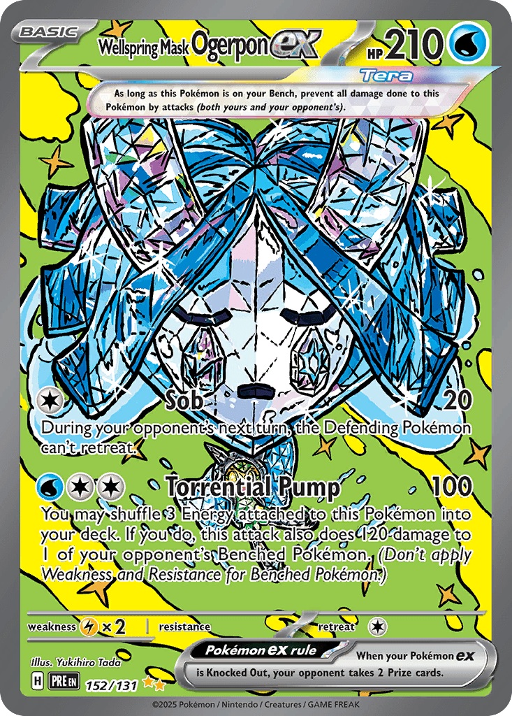 Wellspring Mask Ogerpon ex, carta 152 de Prismatic Evolutions