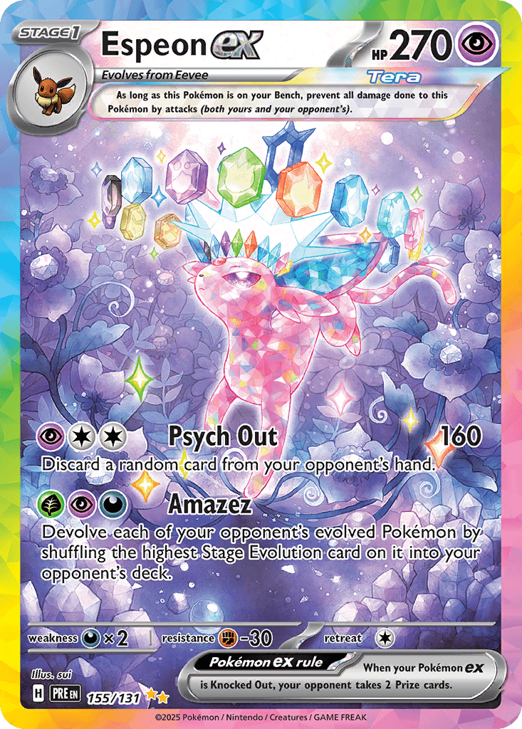 Espeon ex, carta 155 de Prismatic Evolutions