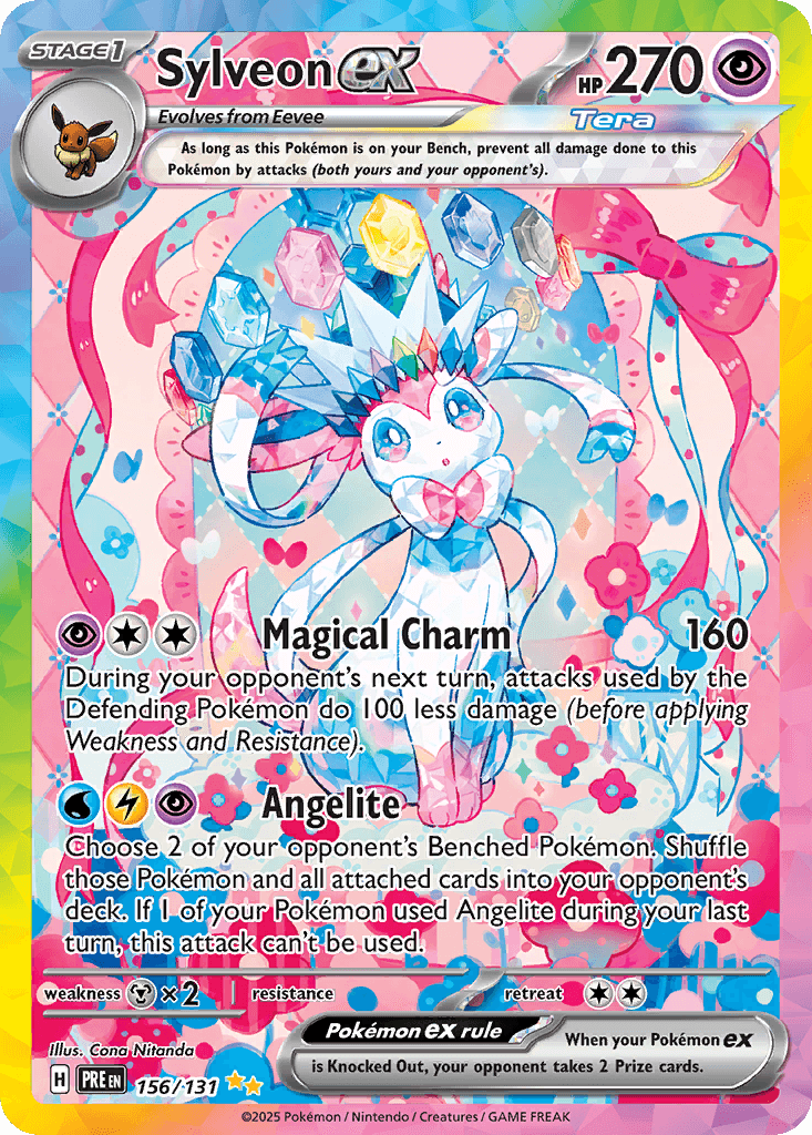 Sylveon ex, carta 156 de Prismatic Evolutions