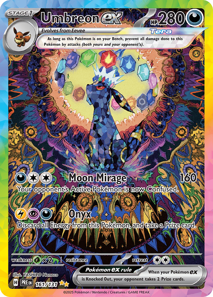 Umbreon ex, carta 161 de Prismatic Evolutions