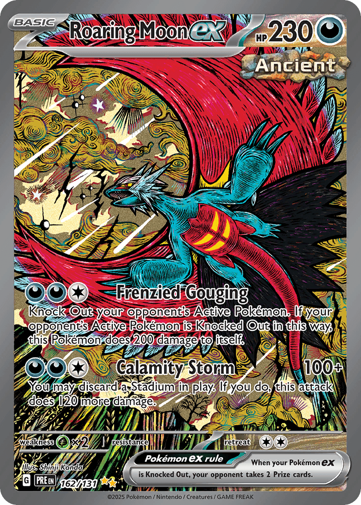 Roaring Moon ex, carta 162 de Prismatic Evolutions