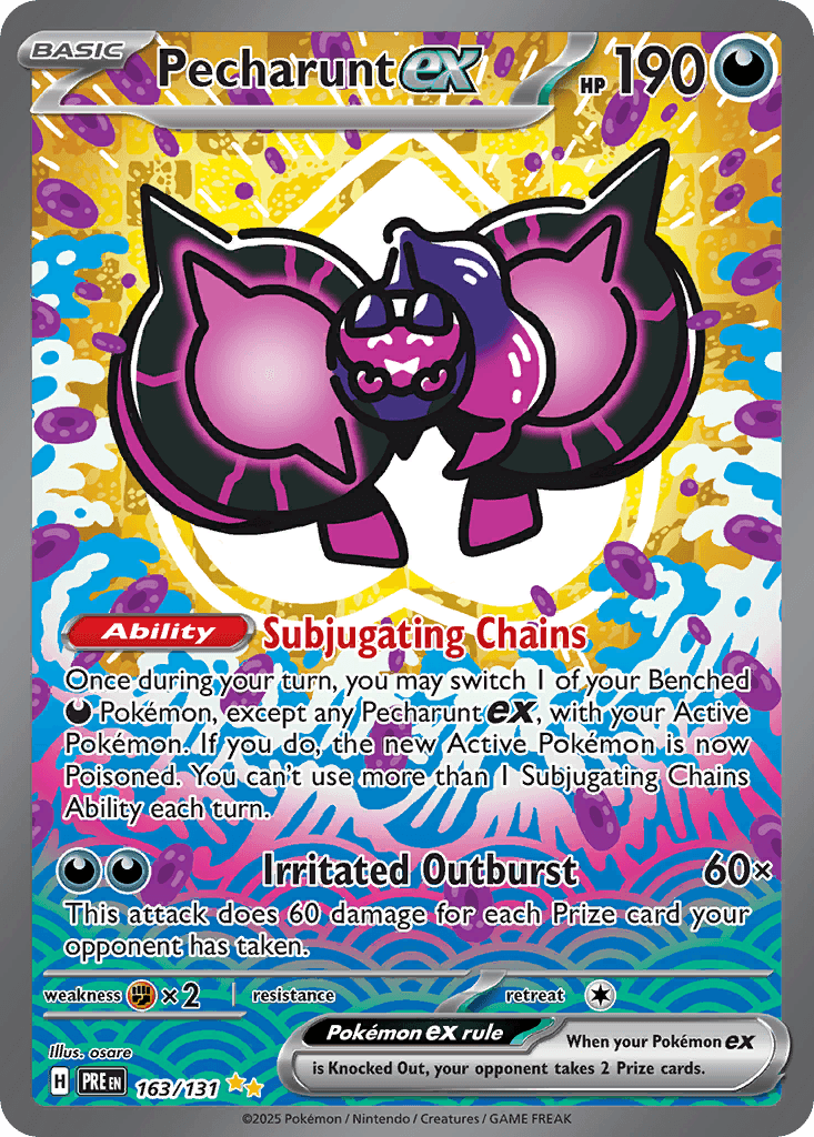 Pecharunt ex, carta 163 de Prismatic Evolutions