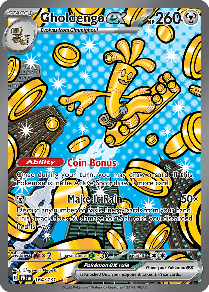 Gholdengo ex, carta 164 de Prismatic Evolutions