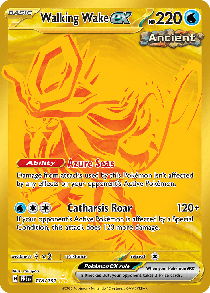 Walking Wake ex, carta 178 de Prismatic Evolutions