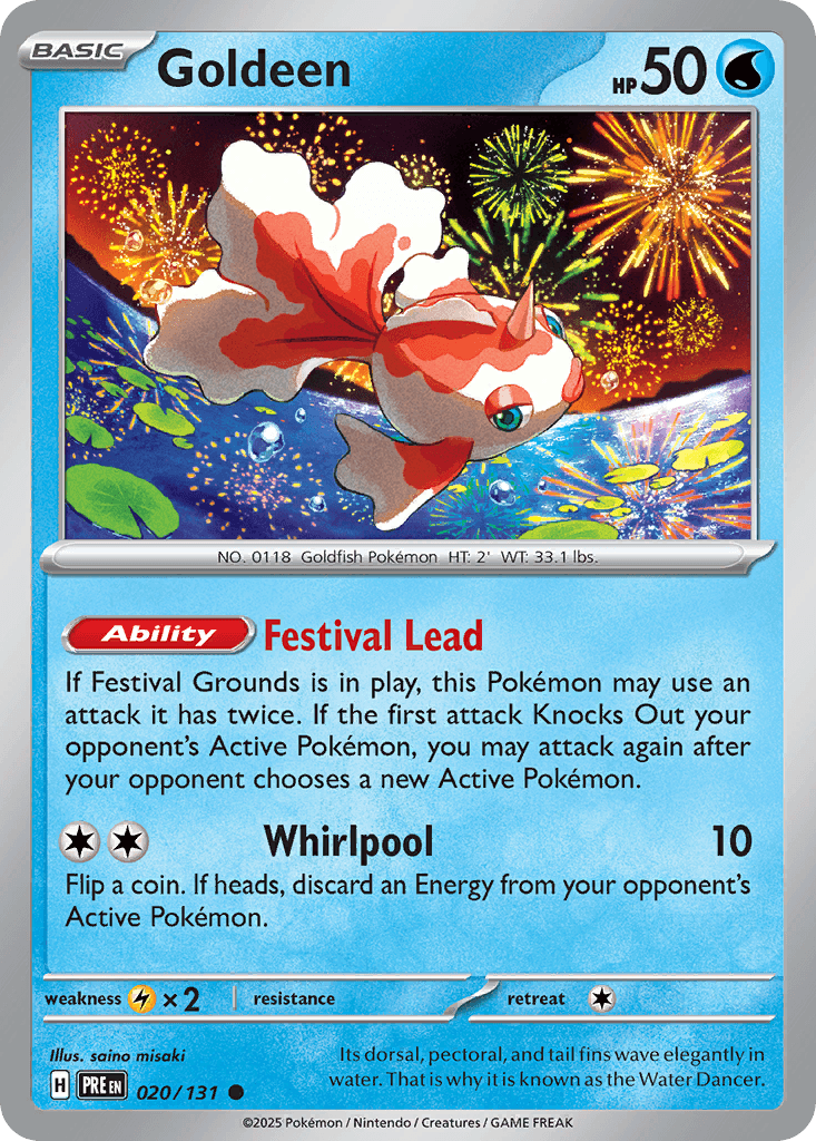 Goldeen, carta 020 de Prismatic Evolutions