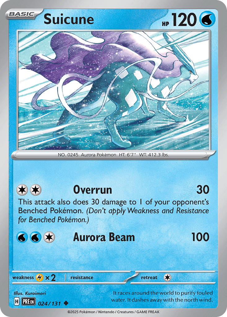 Suicune, carta 024 de Prismatic Evolutions