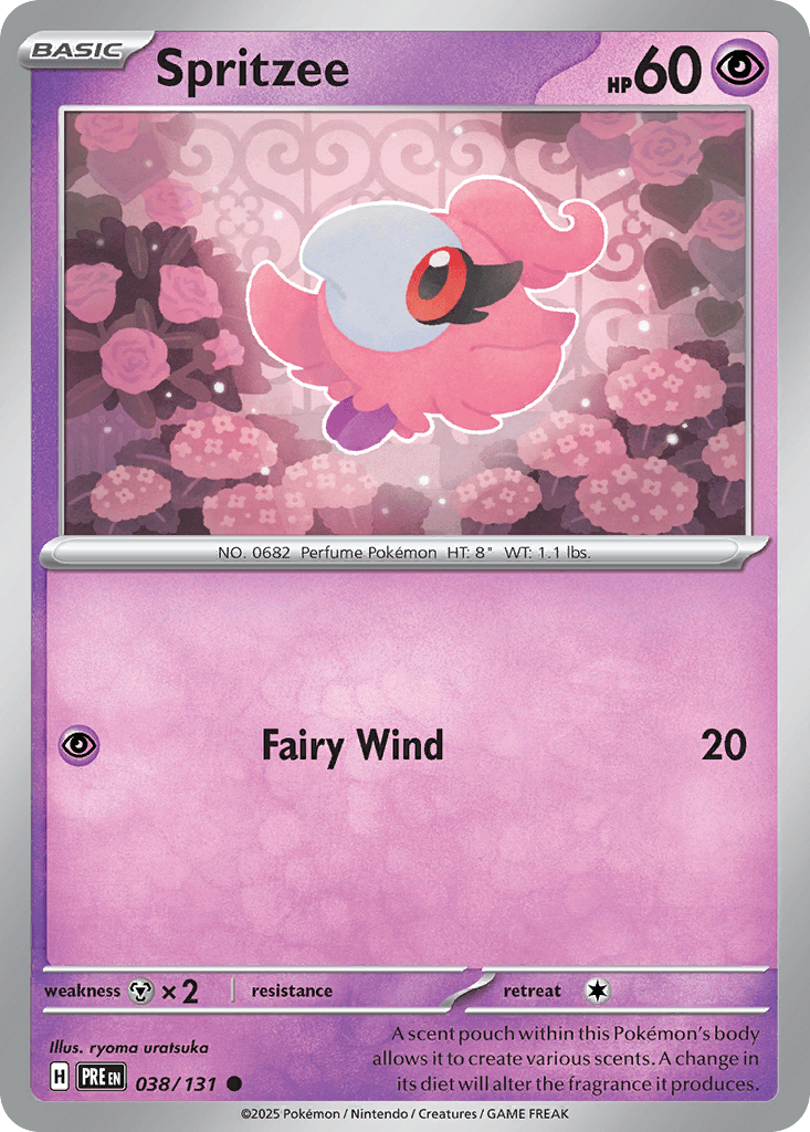 Spritzee, carta 038 de Prismatic Evolutions