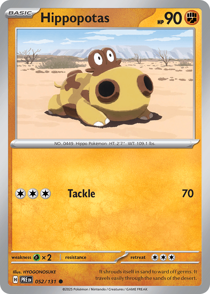 Hippopotas, carta 052 de Prismatic Evolutions