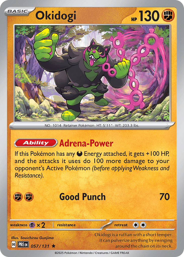 Okidogi, carta 057 de Prismatic Evolutions