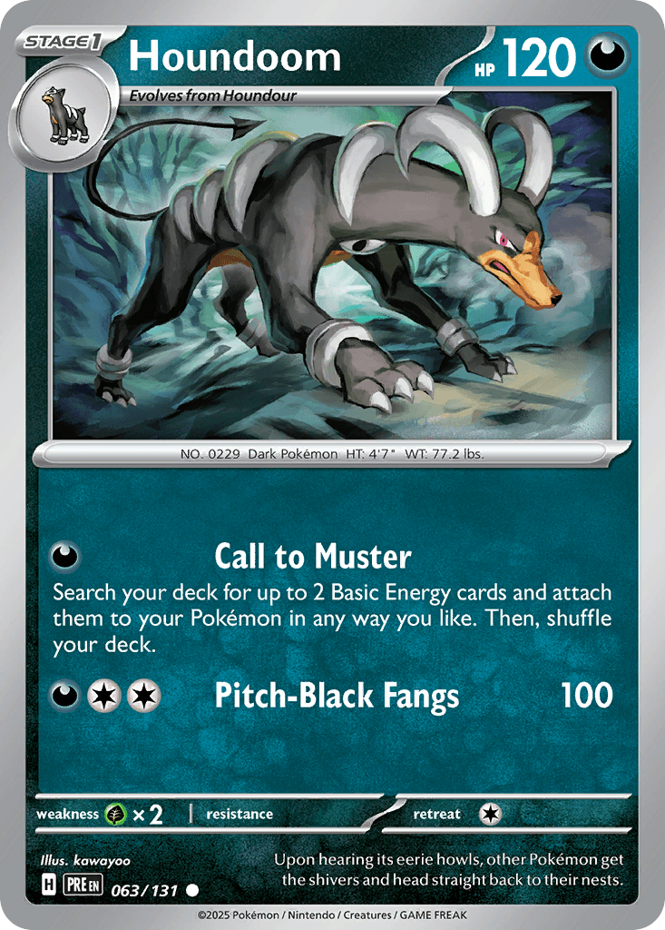 Houndoom, carta 063 de Prismatic Evolutions
