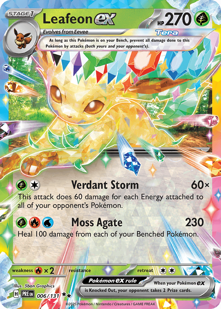 Leafeon ex, carta 006 de Prismatic Evolutions