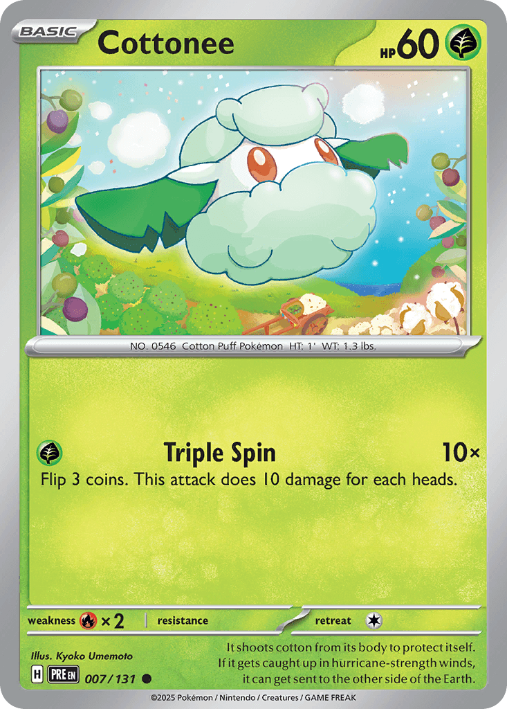 Cottonee, carta 007 de Prismatic Evolutions