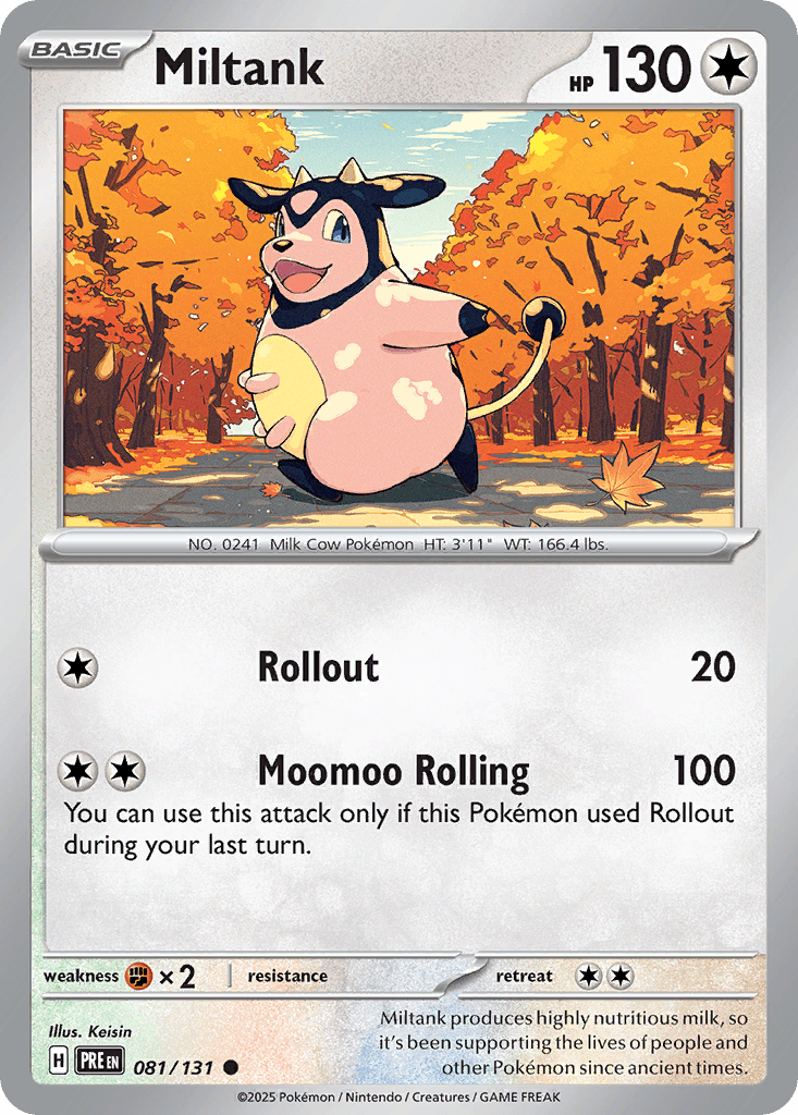 Miltank, carta 081 de Prismatic Evolutions