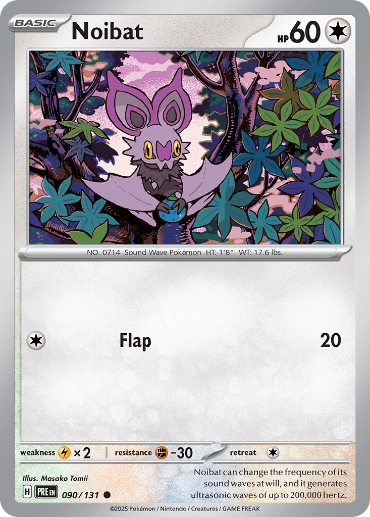 Noibat, carta 090 de Prismatic Evolutions