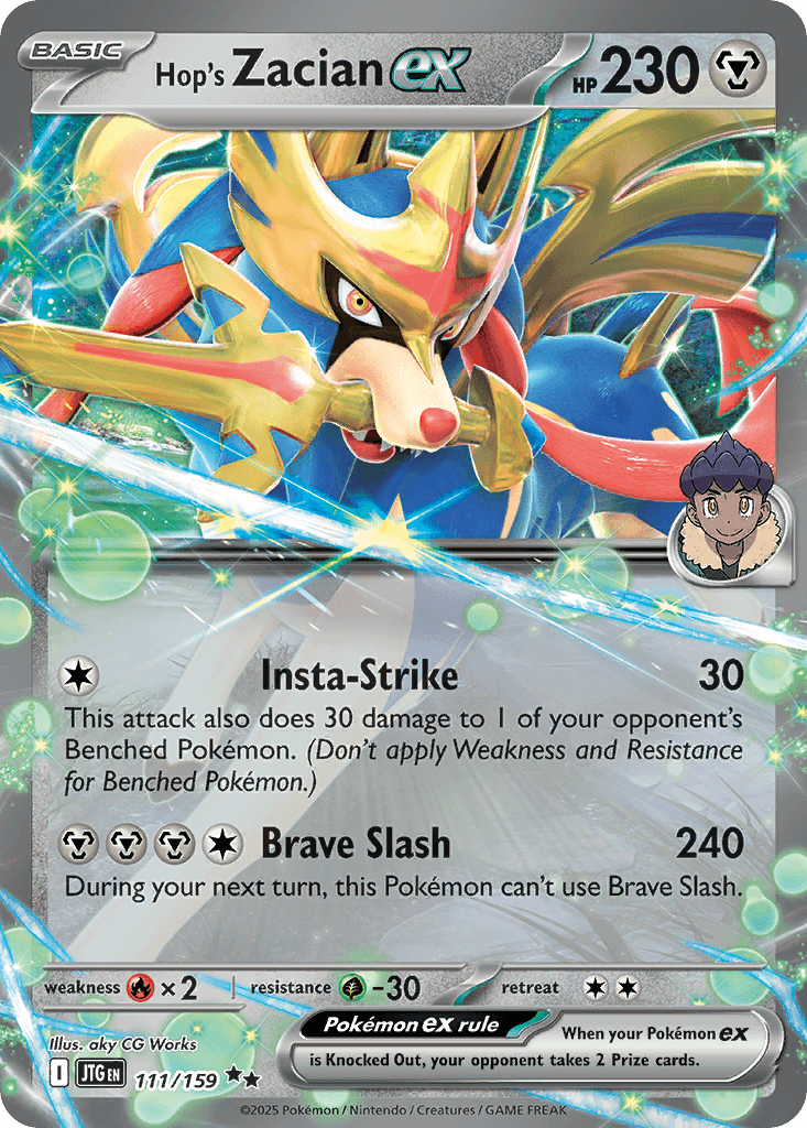 Hop's Zacian ex, carta 111 de Journey Together