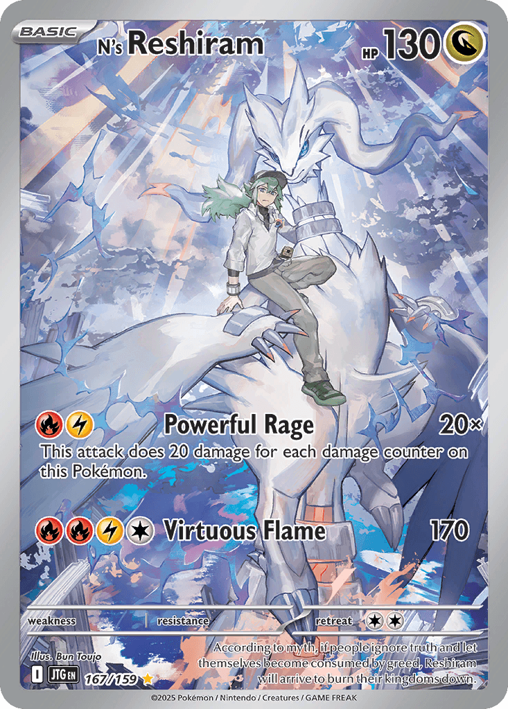 N's Reshiram, carta 167 de Journey Together