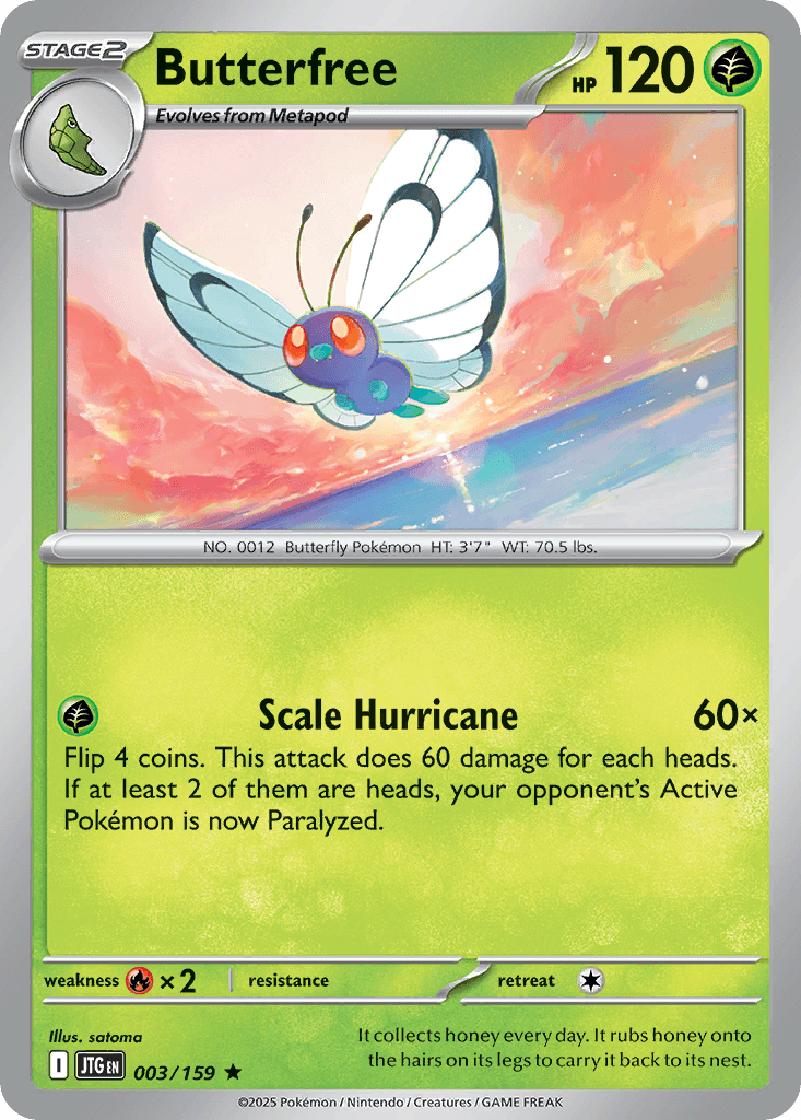 Butterfree, carta 003 de Journey Together
