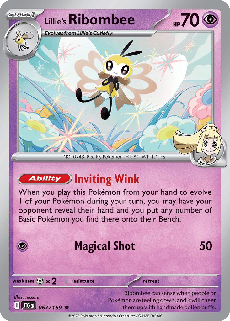 Lillie's Ribombee, carta 067 de Journey Together