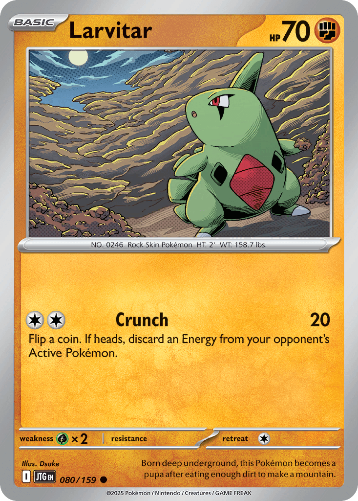 Larvitar, carta 080 de Journey Together