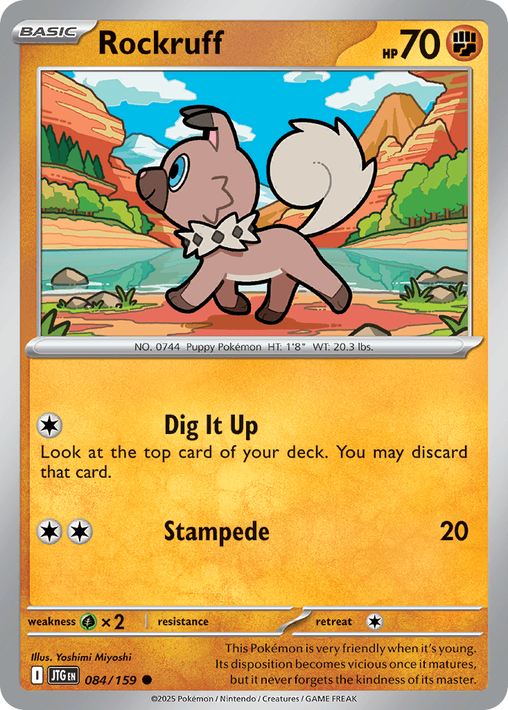 Rockruff, carta 084 de Journey Together