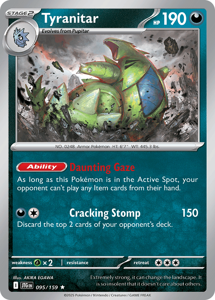 Tyranitar, carta 095 de Journey Together