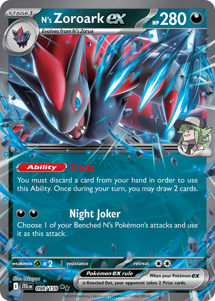 N's Zoroark ex, carta 098 de Journey Together