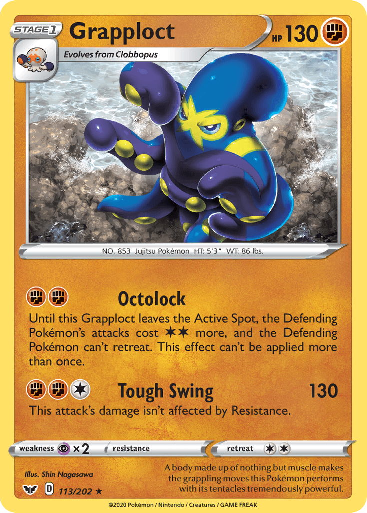 Grapploct, carta 113 de Sword & Shield