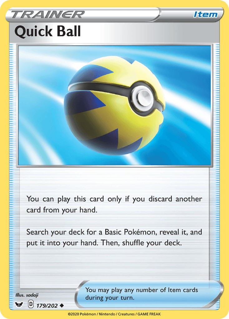 Quick Ball, carta 179 de Sword & Shield