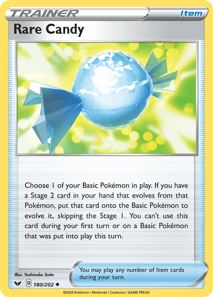Rare Candy, carta 180 de Sword & Shield