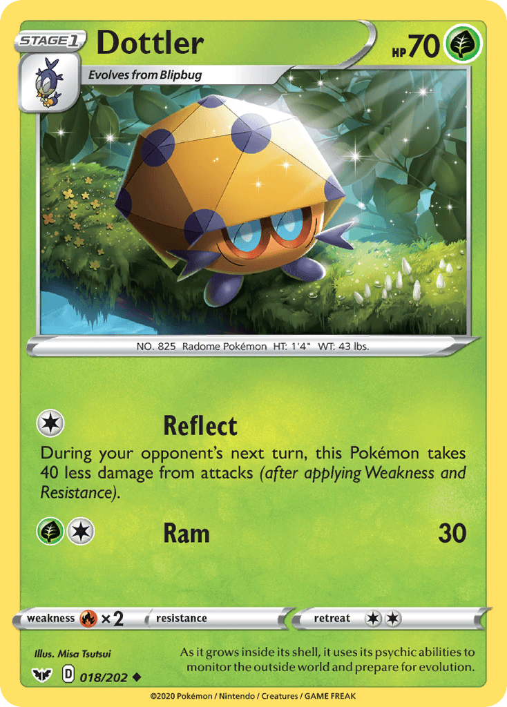 Dottler, carta 18 de Sword & Shield
