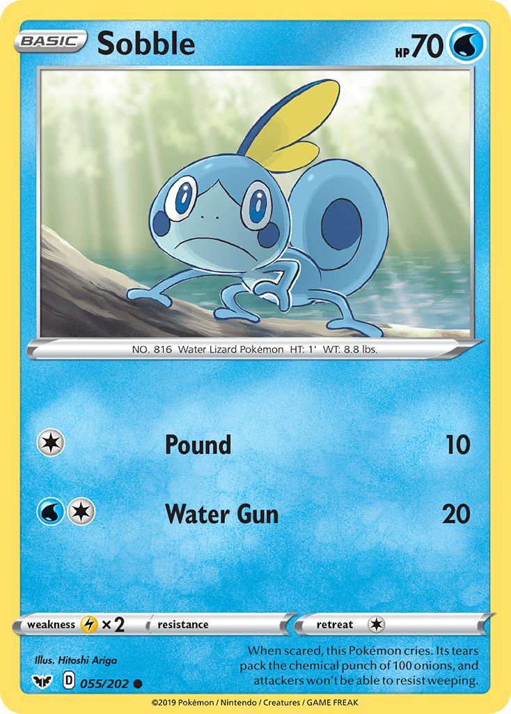 Sobble, carta 55 de Sword & Shield