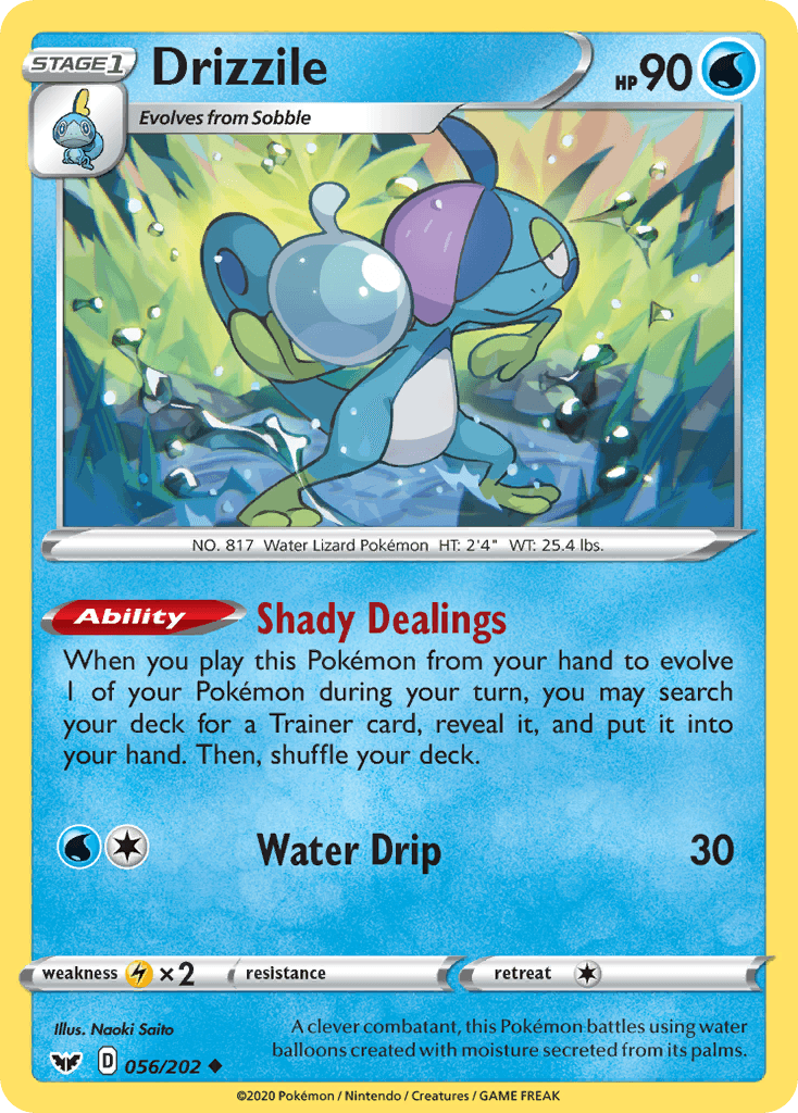 Drizzile, carta 56 de Sword & Shield