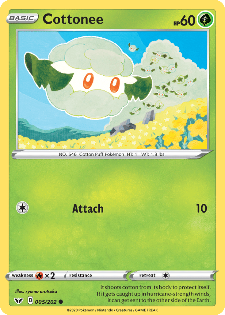 Cottonee, carta 5 de Sword & Shield